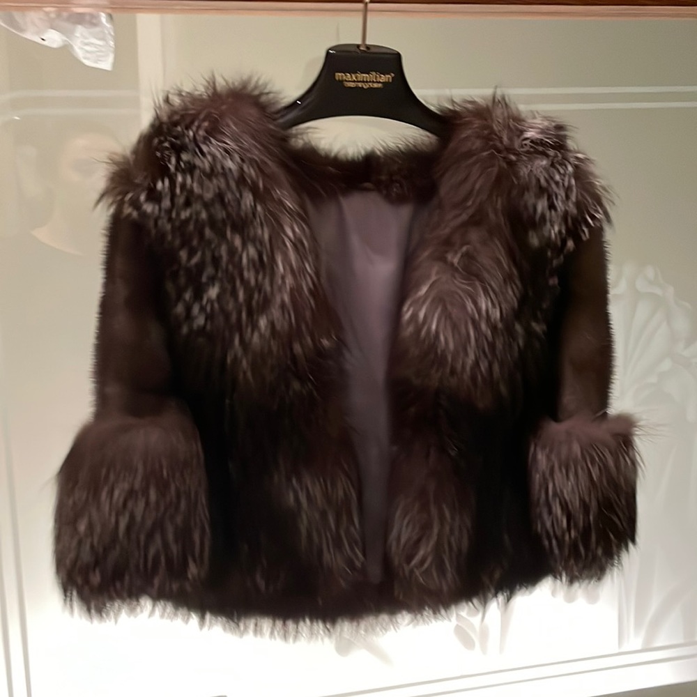 Mink and Silver Fox Fur Bolero